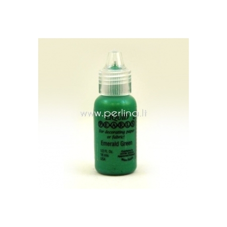 3D perlamutriniai dažai "Liquid Pearls Emerald Green", 18 ml