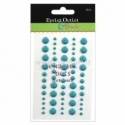 Eyelet Outlet Adhesive-Back Enamel Dots, blue, 60/pkg