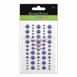 Lipnūs emalio taškiukai "Enamel Dots", violetinės sp., 60 vnt.