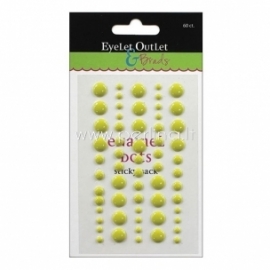 Lipnūs emalio taškiukai "Enamel Dots", salotinės sp., 60 vnt.