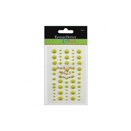 Eyelet Outlet Adhesive-Back Enamel Dots, light green, 60/pkg