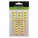 Eyelet Outlet Adhesive-Back Enamel Dots, bright yellow, 60/pkg