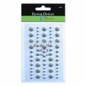 Eyelet Outlet Adhesive-Back Enamel Dots, gray, 60/pkg
