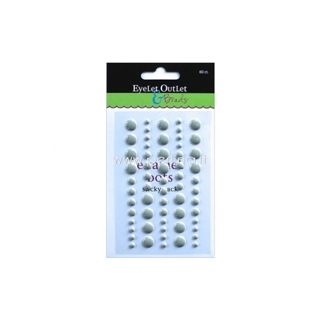 Lipnūs emalio taškiukai "Enamel Dots", pilkos sp., 60 vnt.