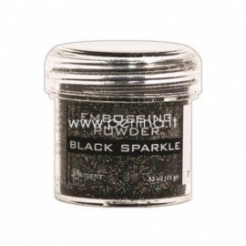 Reljefiniai milteliai "Embossing Powder - Black Sparkle", 15 g.