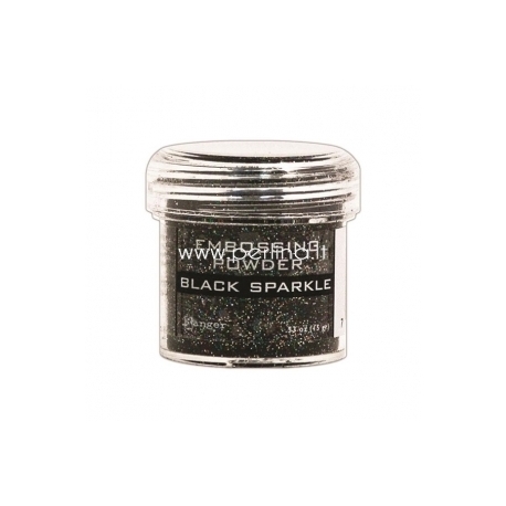 Reljefiniai milteliai "Embossing Powder - Black Sparkle", 15 g.