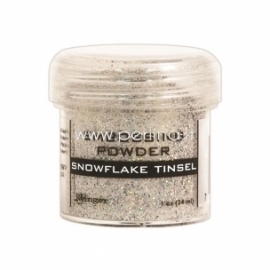 Reljefiniai milteliai "Embossing Powder - Snowflake Tinsel", 21 g.
