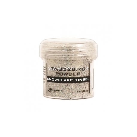 Reljefiniai milteliai "Embossing Powder - Snowflake Tinsel", 21 g.