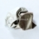 Natural leather offcuts, silver metallic, 150 g.