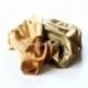 Natūralios drabužinės odos atraižos, aukso žvilganti sp., 150 g.