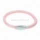 PU leather single bracelet, pink, 22 cm, 1 pc