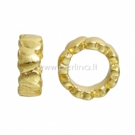 Bracelet accessory heart pattern, gold plated, 11x4 mm