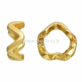 Bracelet accessory "Wave", gold plated, 11x5 mm