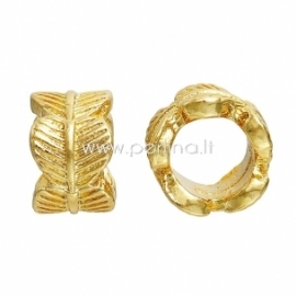 Bracelet accessory "Heart leaf", gold plated, 11x7 mm