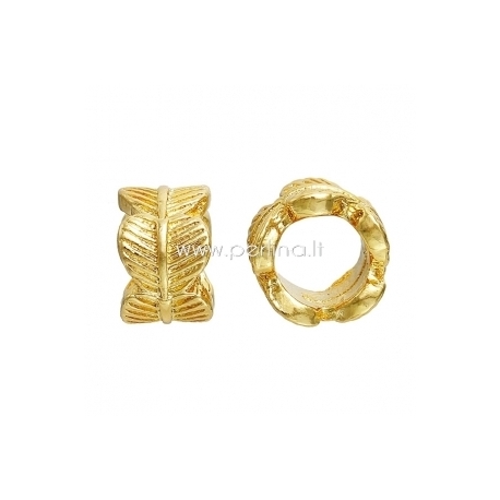 Bracelet accessory "Heart leaf", gold plated, 11x7 mm