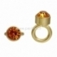 Bracelet accessory with crystal, gold plated, 17x11 mm