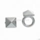 Bracelet accessory "Pyramid", silver tone, 16x11 mm