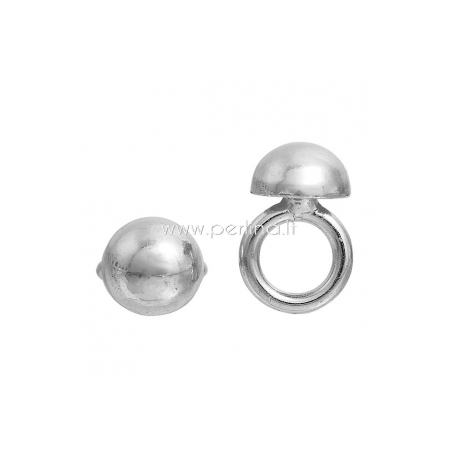 Aksesuaras apyrankei "Pusė apskritimo", sidabro sp., 16x11 mm