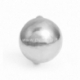 Bracelet accessory "Half round", silver tone, 16x11 mm