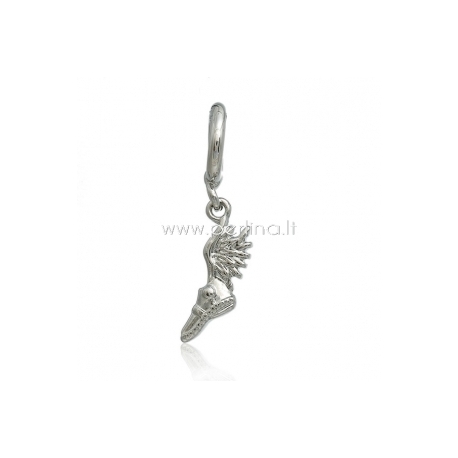 Aksesuaras apyrankei "Batas su sparnais", sidabro sp., 32x11 mm