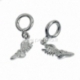 Bracelet accessory "Shoe wing", silver tone, 32x11 mm