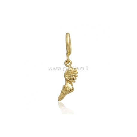 Bracelet accessory "Shoe wing", gold plated, 32x11 mm