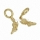Bracelet accessory "Shoe wing", gold plated, 32x11 mm
