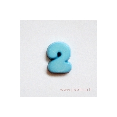Žydras skaičius "2", 9 mm, 1 vnt