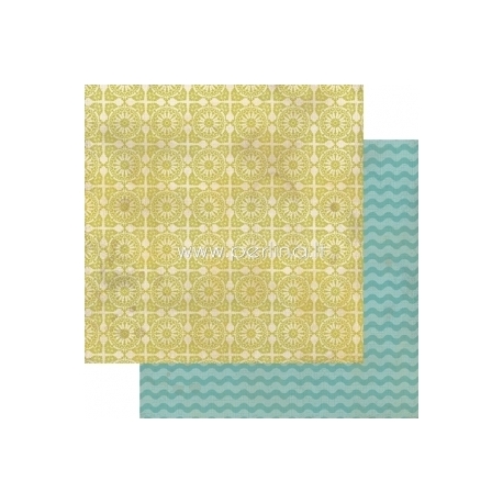 Paper "Indie Chic - Citron - Time Honeydew", 30,5x30,5 cm