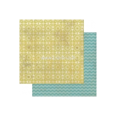Popierius "Indie Chic - Citron - Time Honeydew", 30,5x30,5 cm
