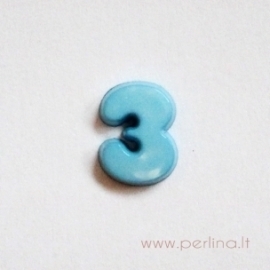 Žydras skaičius "3", 9 mm, 1 vnt