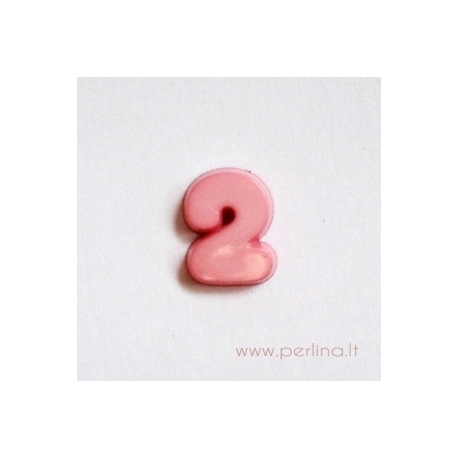 Rožinis skaičius "2", 9 mm, 1 vnt