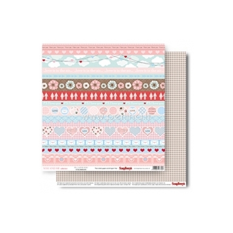 Paper "P.S. I Love You - You And Me Collection", 30,5x30,5 cm