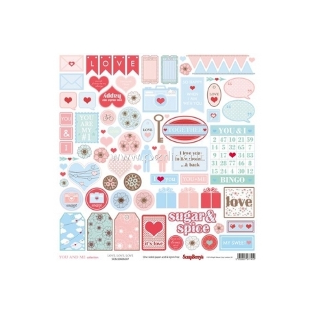 Paper "Love, Love, Love - You And Me Collection", 30,5x30,5 cm