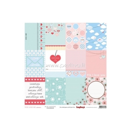 Paper "Be My Valentine - You And Me Collection", 30,5x30,5 cm