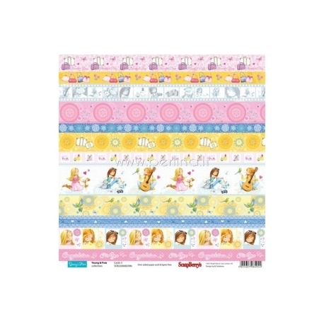 Popierius "Cards 3 - Young&Free Collection", 30,5x30,5 cm