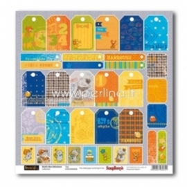 Paper "Tags - Basik's New Adventure Collection", 30,5x30,5 cm
