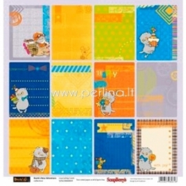 Paper "Journaling Cards - Basik's New Adventure Collection", 30,5x30,5 cm