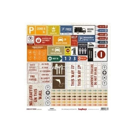 Popierius "Cards 1 - Edge Of Town Collection", 30,5x30,5 cm