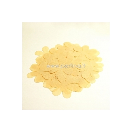 Fabric flowers, yellowish cream, 1 pc, select size