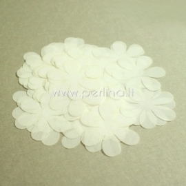 Fabric flowers, white, 1 pc, select size