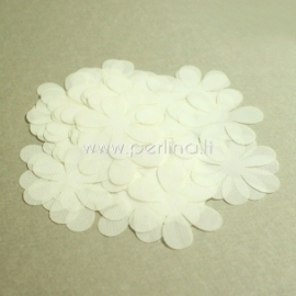 Medžiaginės gėlytės, balta sp., 1 vnt., dydis pasirenkamas