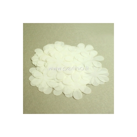 Fabric flowers, white, 1 pc, select size