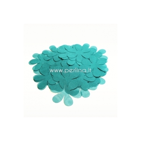 Fabric flowers, dark aqua, 1 pc, select size