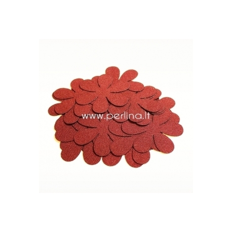 Fabric flowers, burgundy, 1 pc, select size