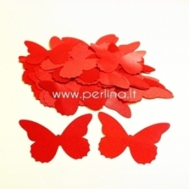 Fabric butterfly, red, 1 pc, select size