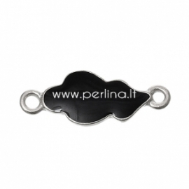 Connector "Cloud", black enamel, 27x10 mm, 1 pc