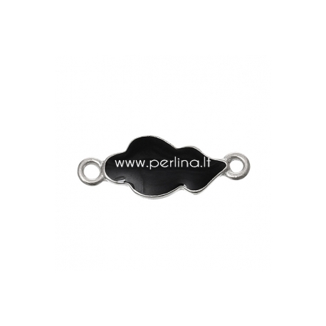 Connector "Cloud", black enamel, 27x10 mm, 1 pc