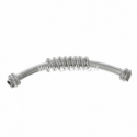 Curved spacer tube, silver tone, 50x5 mm, 1 pc