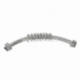Curved spacer tube, silver tone, 50x5 mm, 1 pc
